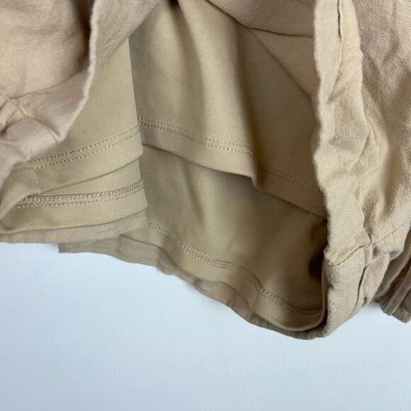Torrid linen blend shorts size 18 khaki cuffed front pleat Y2K lined - Picture 4 of 10